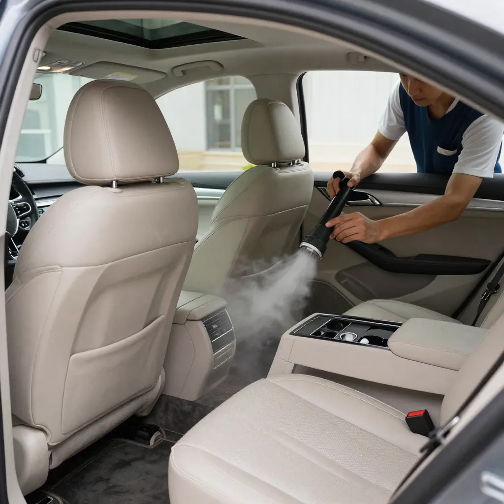 Leer stoel behandeling detail